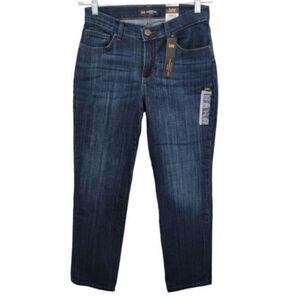 Lee‎ Bewitched 5 Pocket Straight Leg Dark Wash Denim Jeans Size 6 NWT Tapered
